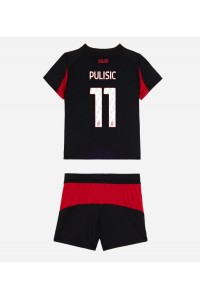 AC Milan Christian Pulisic #11 Jalkapallovaatteet Lasten Kotipeliasu 2025-26 Lyhythihainen (+ Lyhyet housut)